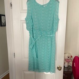 Cato Turquoise Sleeveless Mini Dress
